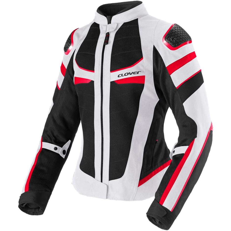 Giacca Moto Donna RAINJET 3 LADY WP Rosso Bianco Nero taglia S