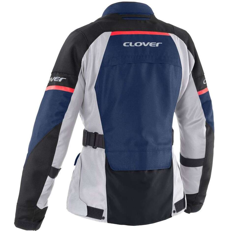 Giacca Moto Donna Clover SCOUT 5 LADY WP navy rosso