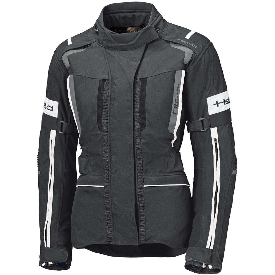 Giacca Moto Donna 4-Touring II Nero Bianco taglia XS