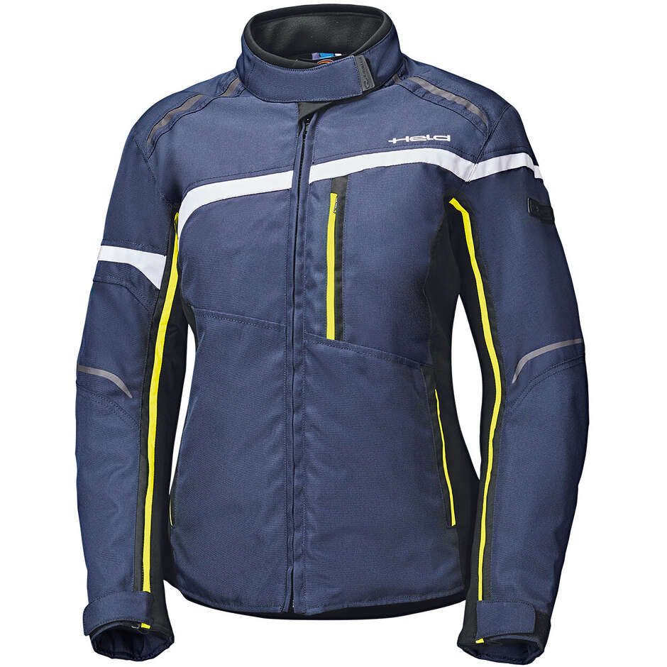 Giacca Moto Donna Silara Blu Giallo Fluo taglia XL