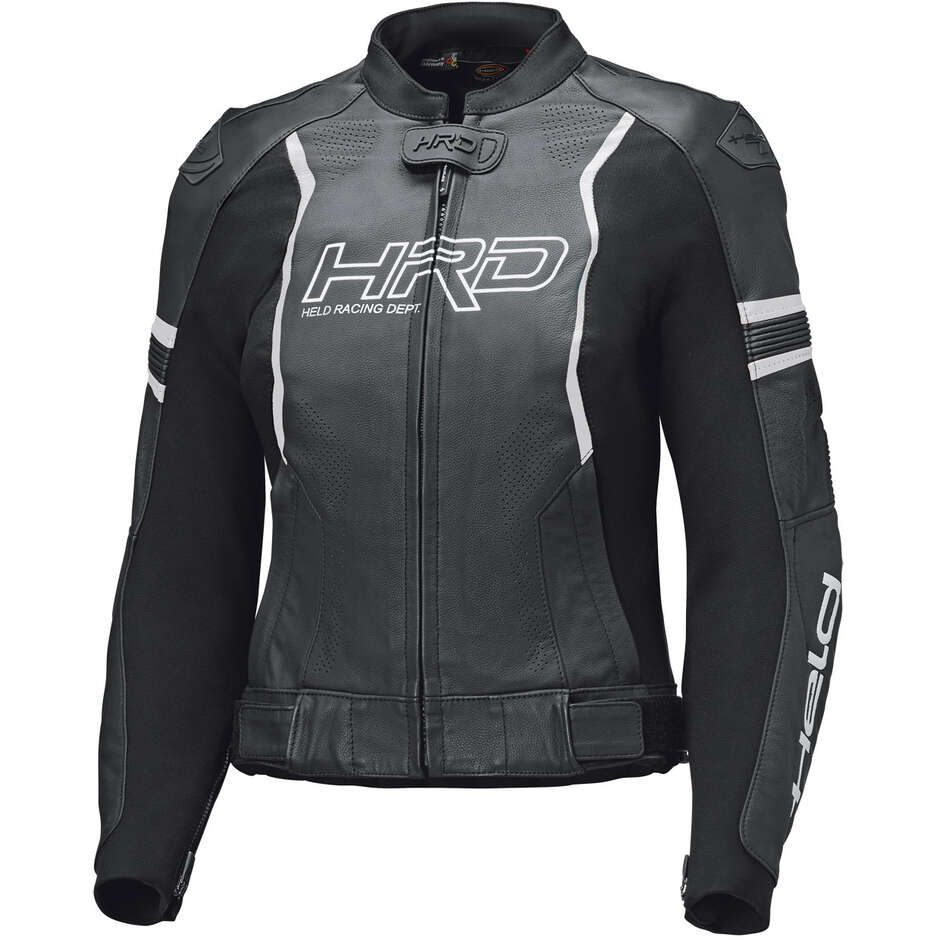 Giacca Moto Donna Held Street Rocket 4 Top Nero Bianco