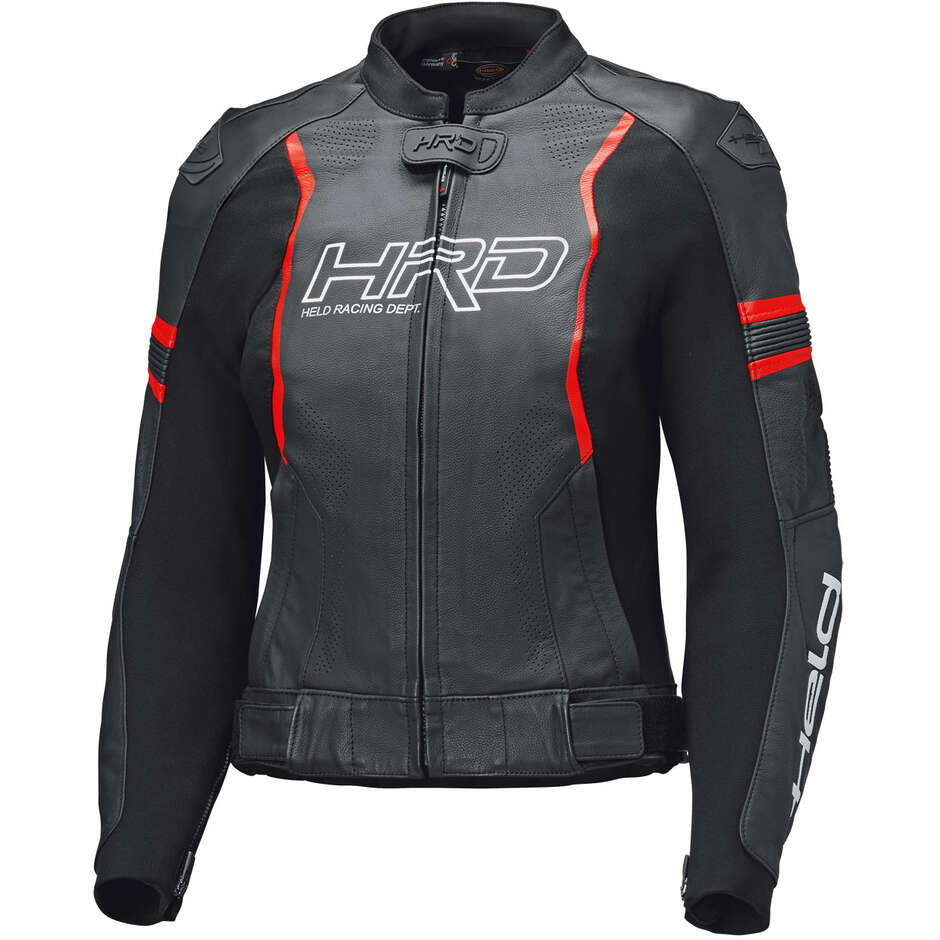 Giacca Moto Donna Held Street Rocket 4 Top Nero Neon Rosso