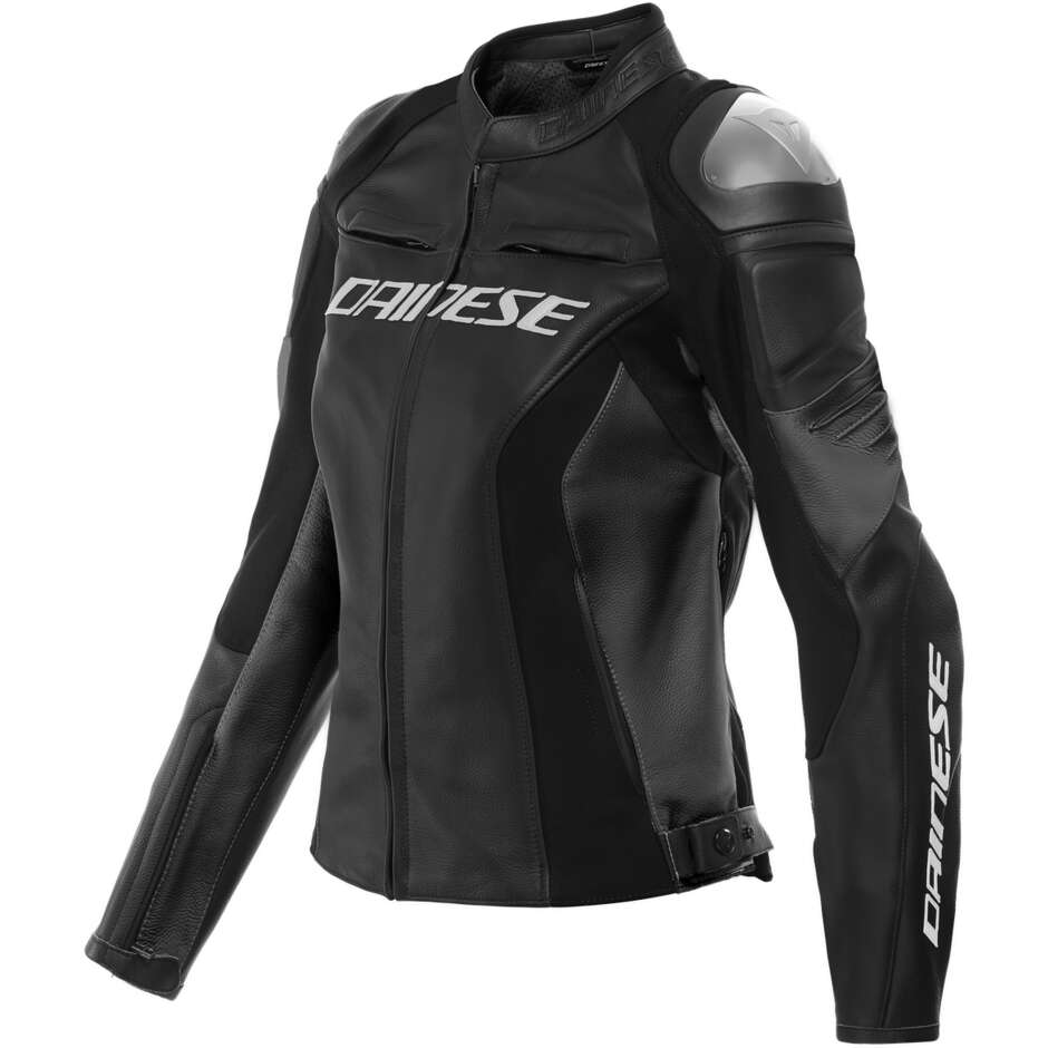 Giacca Moto Donna in Pelle Dainese RACING 4 LADY Nero