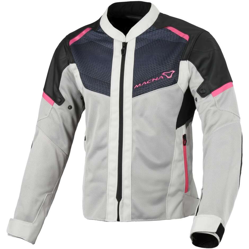 Giacca Moto Donna Macna Orcano 2.0 Light Grigio Nero pink