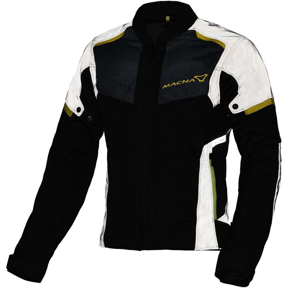 Giacca Moto Donna Macna Orcano 2.0 Night Eye Nero fluo Giallo