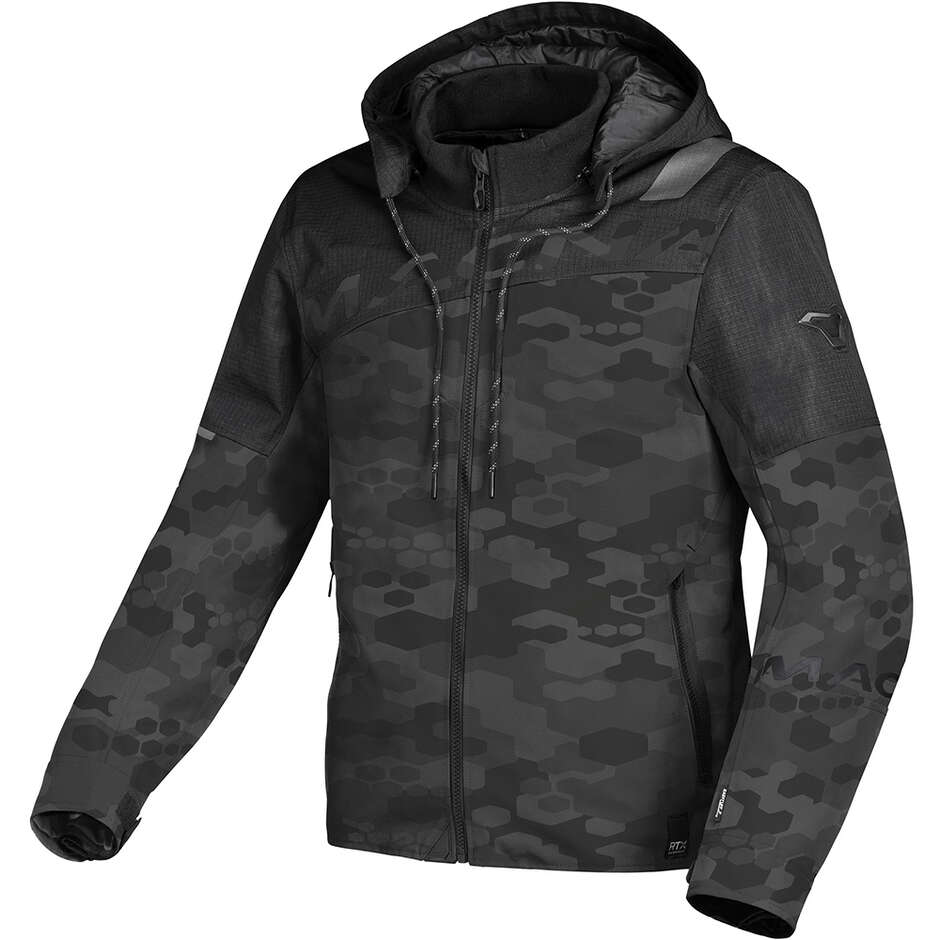 Giacca Moto Donna Macna Racoon ladies Nero Grigio camo