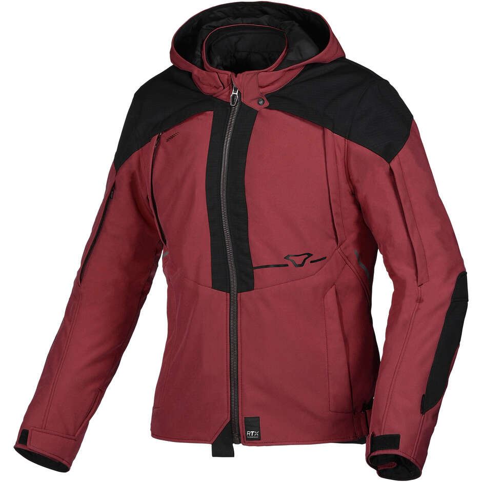 Giacca Moto Donna Macna Territor Bordeaux Nero