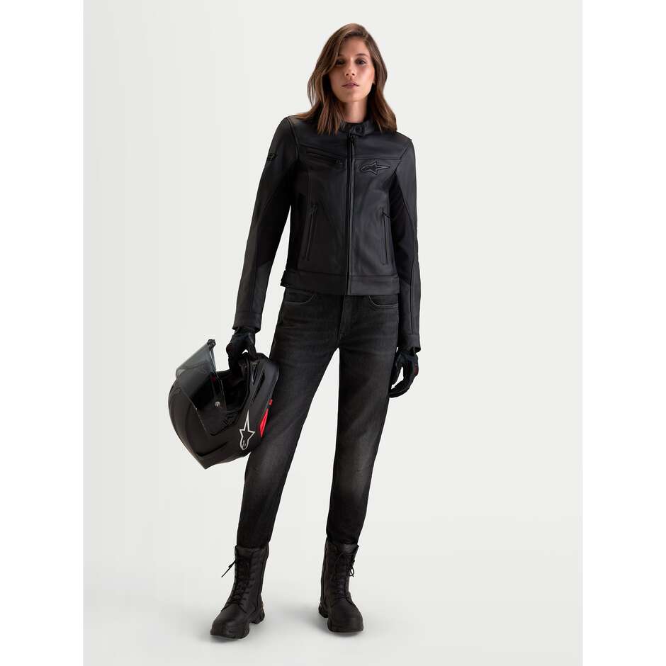 Giacca Moto Donna Pelle Alpinestars STELLA MAVER-X LEATHER JACKET Nero
