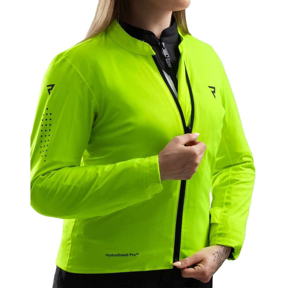 Rebelhorn Women's Motorcycle Jacket in HIFLOW V-LADY Fabric Black Grey Fluorescent Yellow
