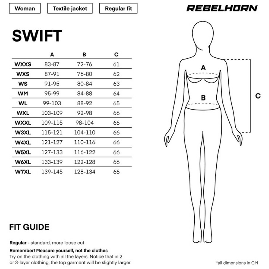 Giacca Moto Donna Rebelhorn SWIFT Nero