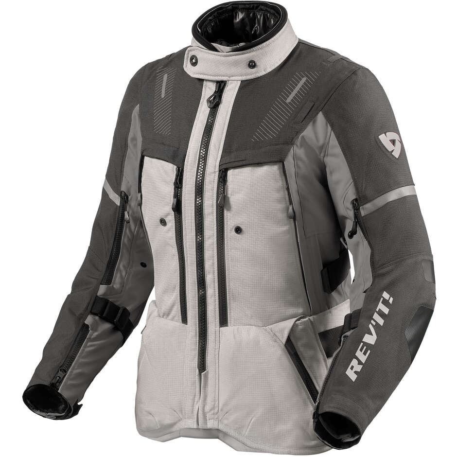 Giacca Moto Donna Rev'it Sand 5 H2O Ladies Argento Antracite