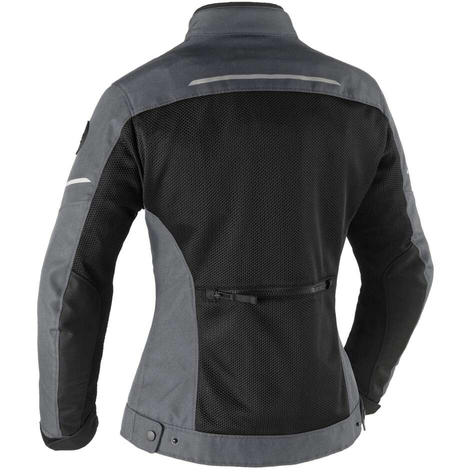 Giacca Moto Donna Traforata Clover NETSTYLE 3 LADY WP Nero Grigio