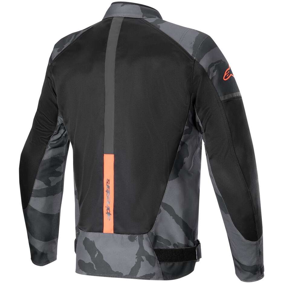 Giacca Moto Estiva Alpinestars T SP X SUPERAIR Grigio Camo Rosso Fluo