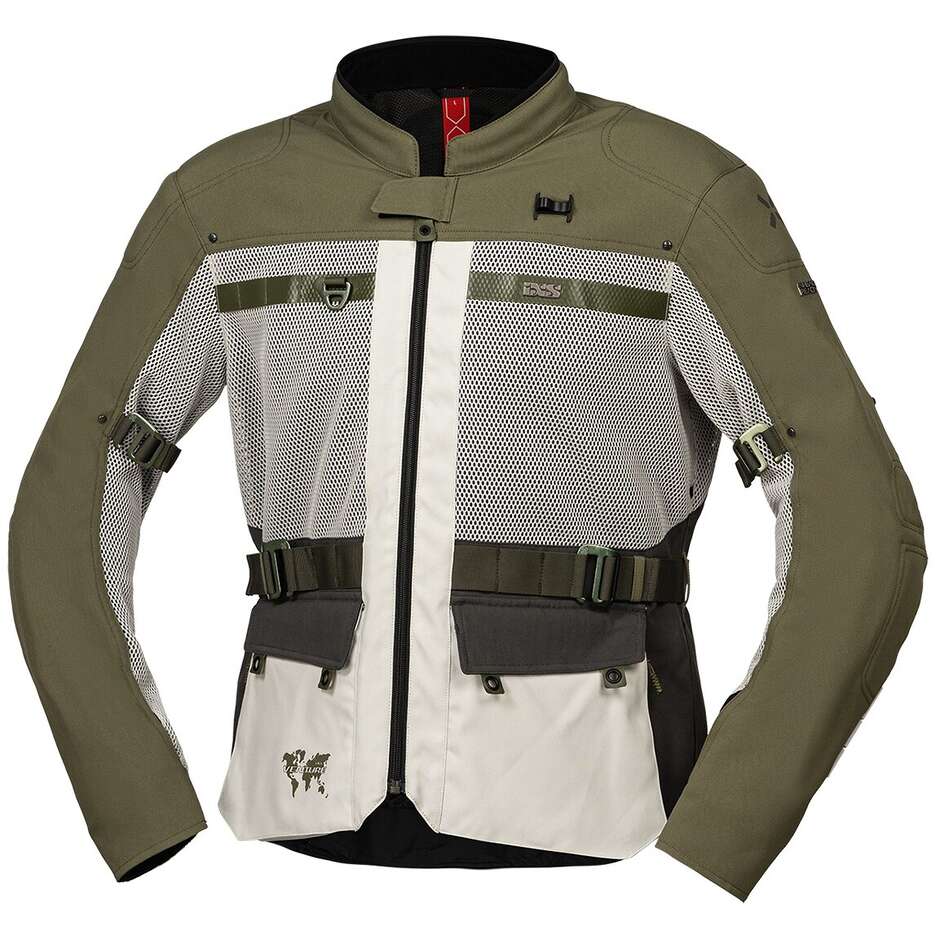 Giacca Moto Estiva Venture-BigAir 1.0 Grigio Chiaro-Oliv taglia L