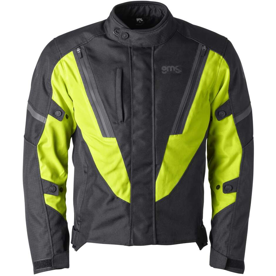 Giacca Moto Giacca Avon WP Man Nero Giallo Fluo taglia 2XL