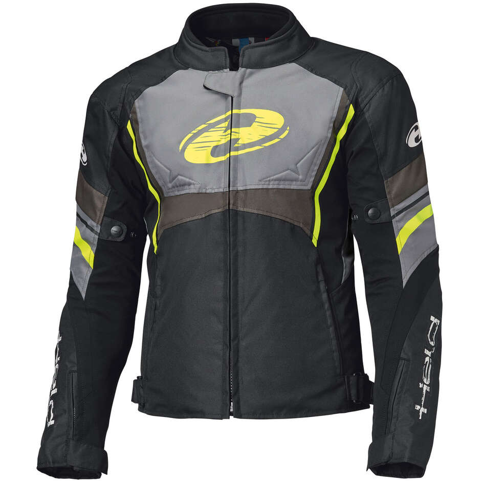 Giacca Moto Baxley Top Nero Giallo Fluo Grigio taglia 5XL