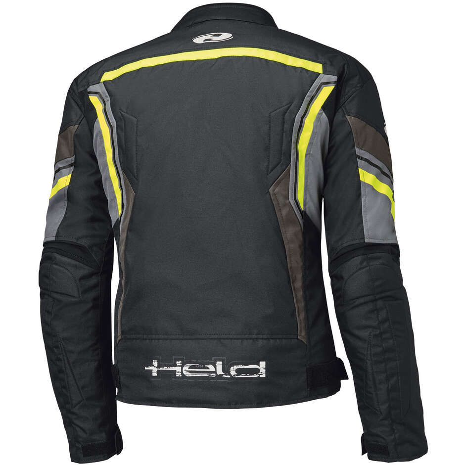 Giacca Moto Held Baxley Top Nero Giallo Fluo Grigio