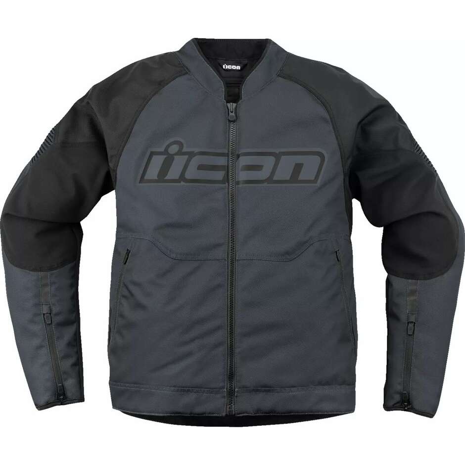 Giacca Moto Icon  OVERLORD3 CE Grigio Nero