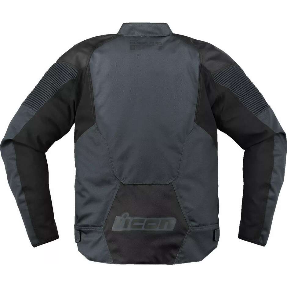 Giacca Moto Icon  OVERLORD3 CE Grigio Nero