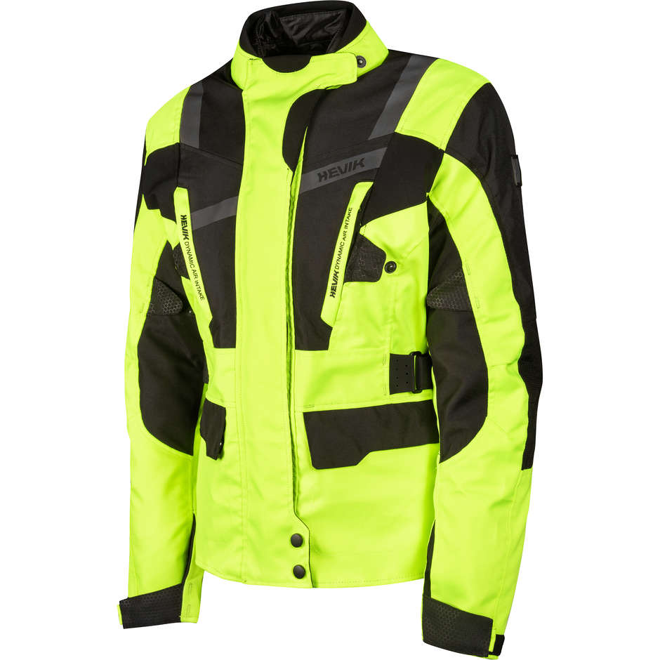 Giacca Moto In Tessuto Hevik Touring STELVIO LIMITED Lady Triplo Strato Giallo Nero