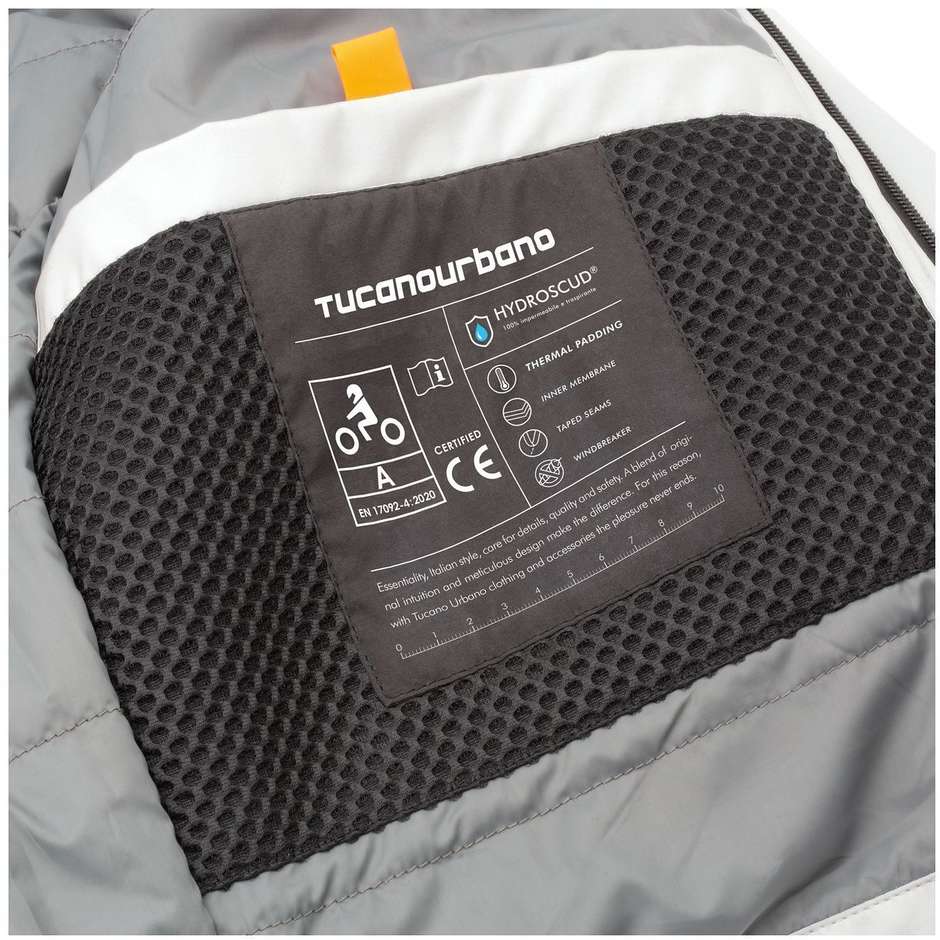 Giacca Moto In Tessuto laminato tucano Urbano 8234mf419 BORMIO HYDROSCUD Bianco