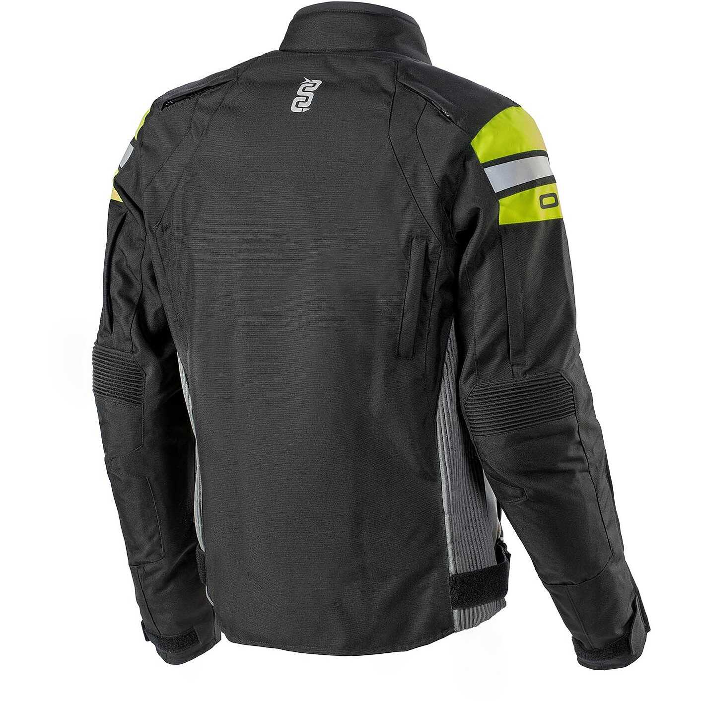 Giacca Moto in Tessuto OJ MOOD Nero Giallo Grigio Vendita Online 