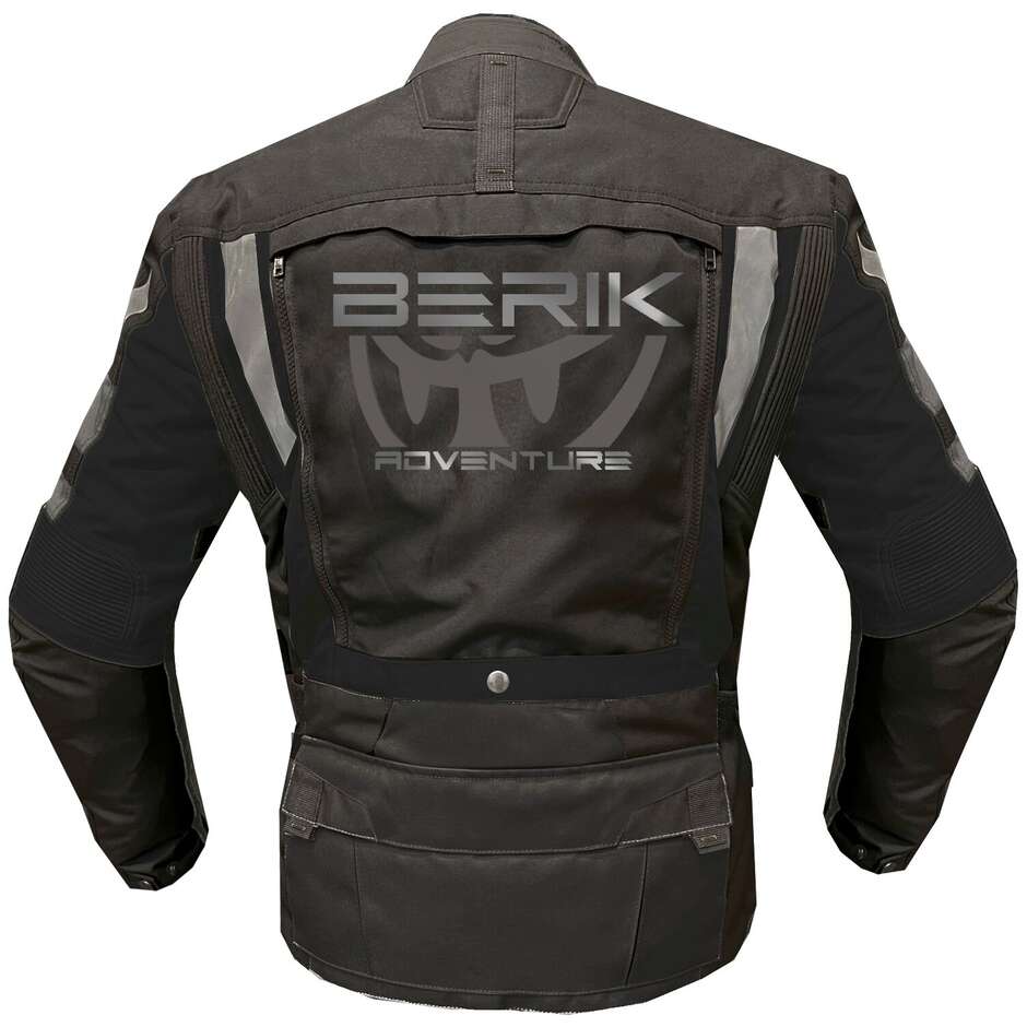 Giacca Moto in Tessuto Tecnico Berik 2.0 NJ-203328 Adventure Touring Nero 