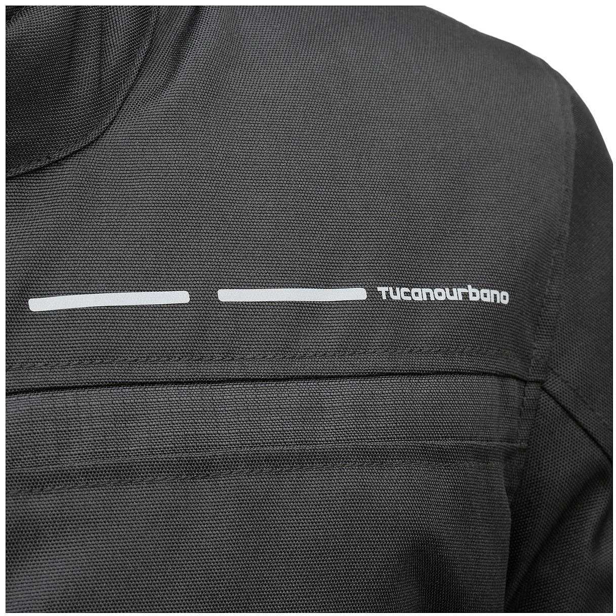 Tucano Urbano Giacca Ovetto CE – Certificata, Softshell A 3 Strati, Protezioni Su Spalle E Gomiti, Nero, Taglia 54IT (XXL)