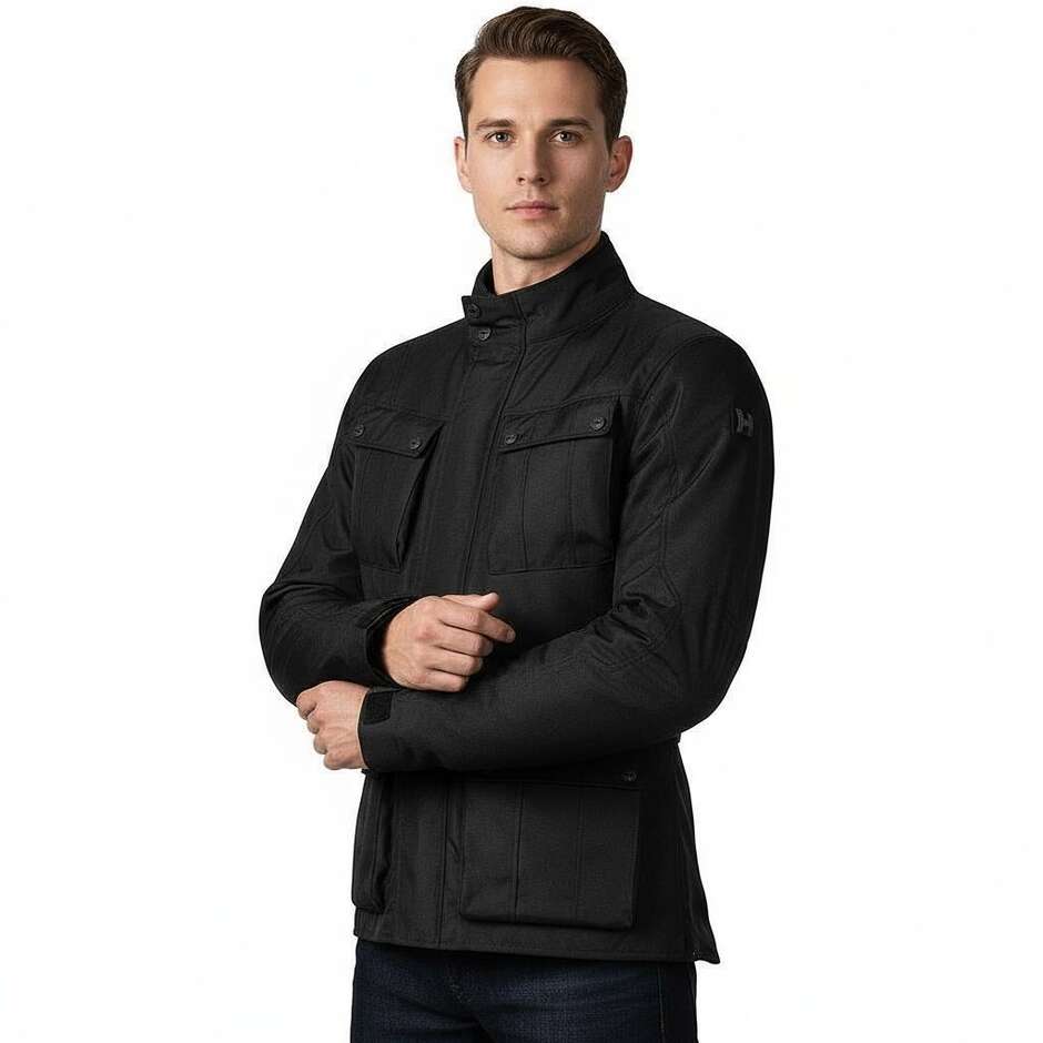 Giacca Moto In Tessuto Urban Hevik Asterope WB Nero CE