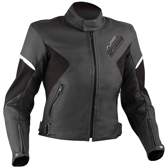 Giacca Moto In Vera Pelle A-Pro Sphere Lady Nera