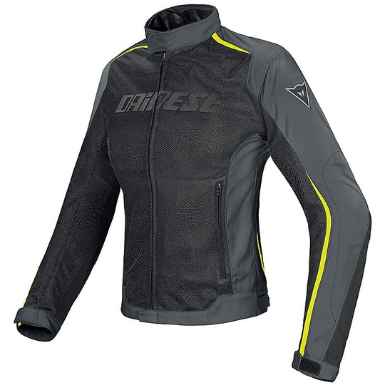 Giacca Moto Lady Dainese Hydra Flux D-Dry Dark Gull Giallo Fluo