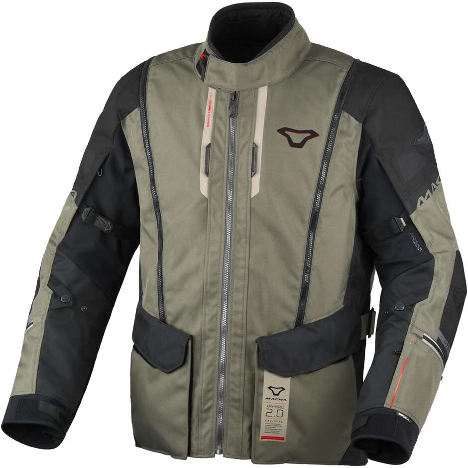 Giacca Moto Macna Air Hybrid 2.0 Verde Nero beige