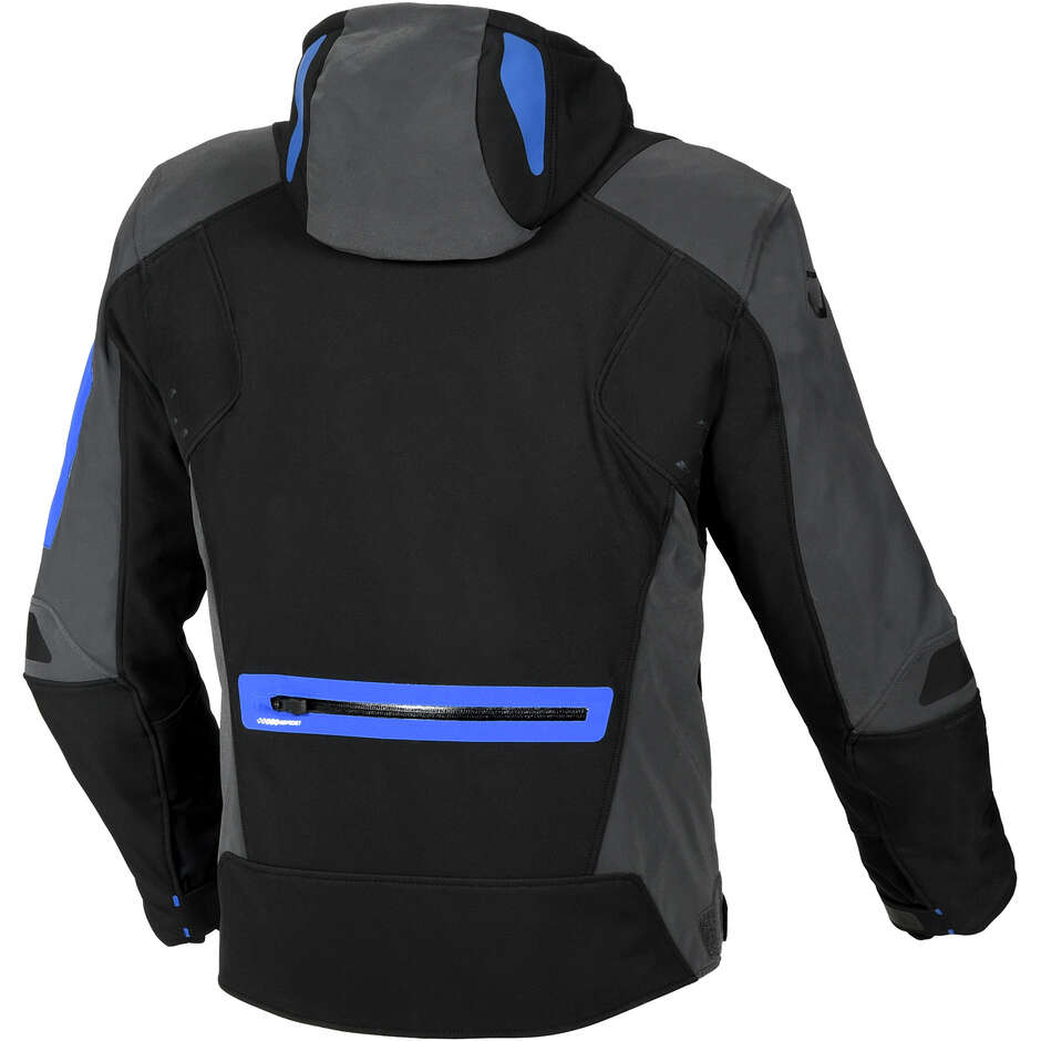 Giacca Moto Macna Angle Nero dark Grigio Blu