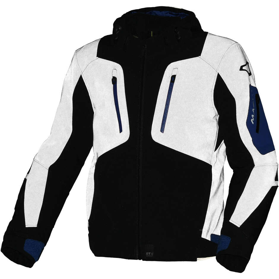 Giacca Moto Macna Angle Nero dark Grigio Blu