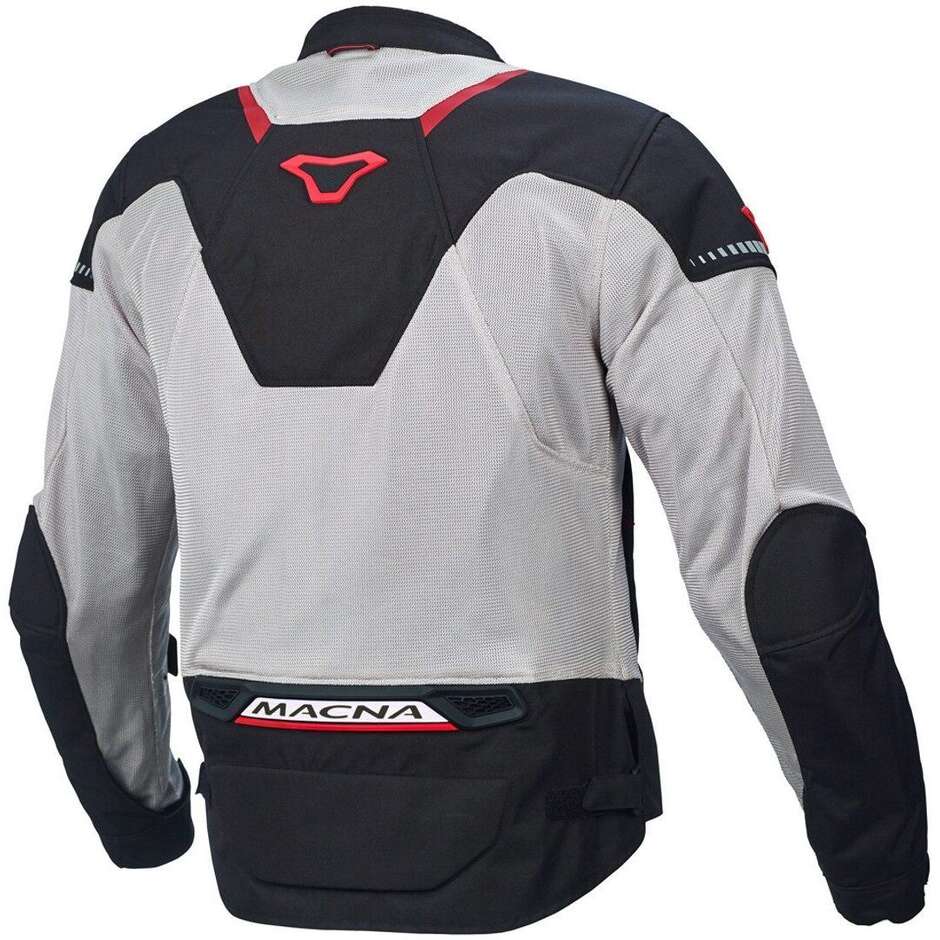 Giacca Moto Macna Hurracage Light Grigio Nero Rosso