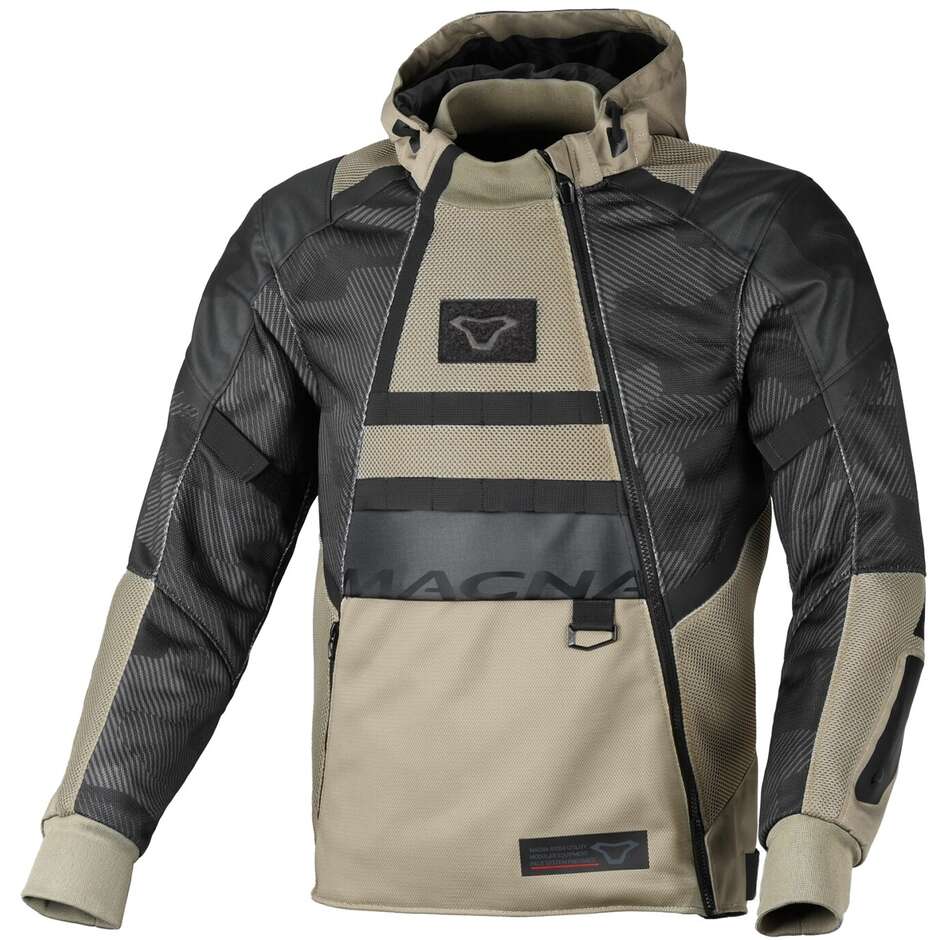 Giacca Moto Macna Rebelite Nero Grigio camo taupe