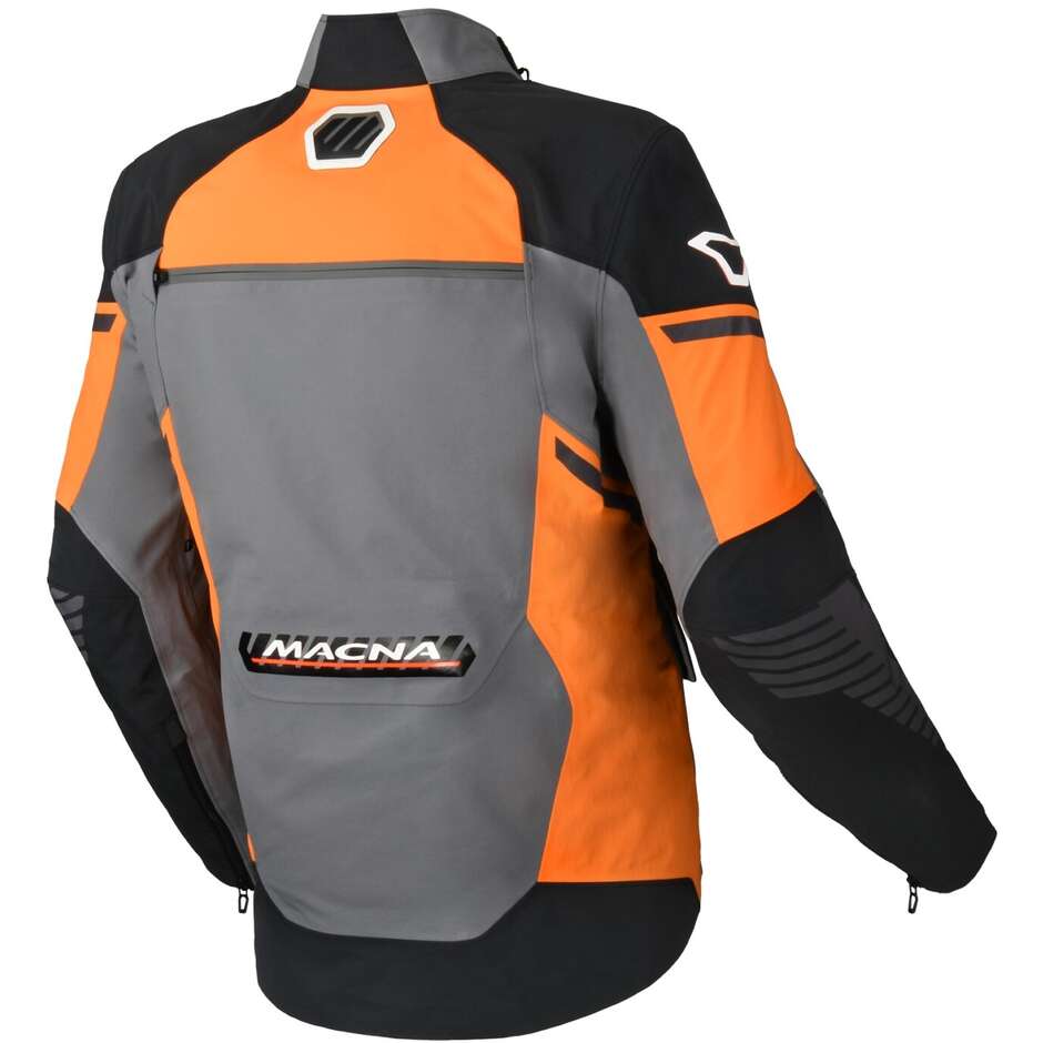 Giacca Moto Macna Synchrone Grigio Arancio Nero
