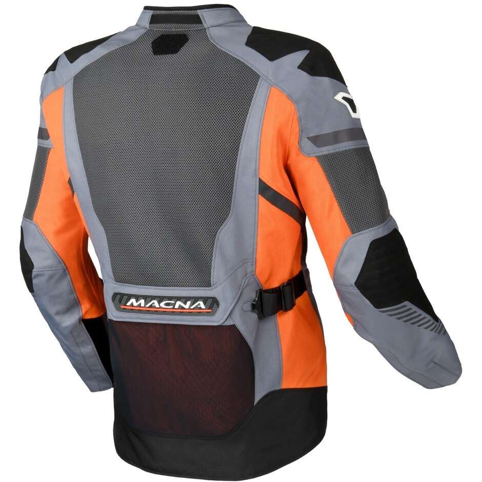Giacca Moto Macna Synchrone Grigio Arancio Nero