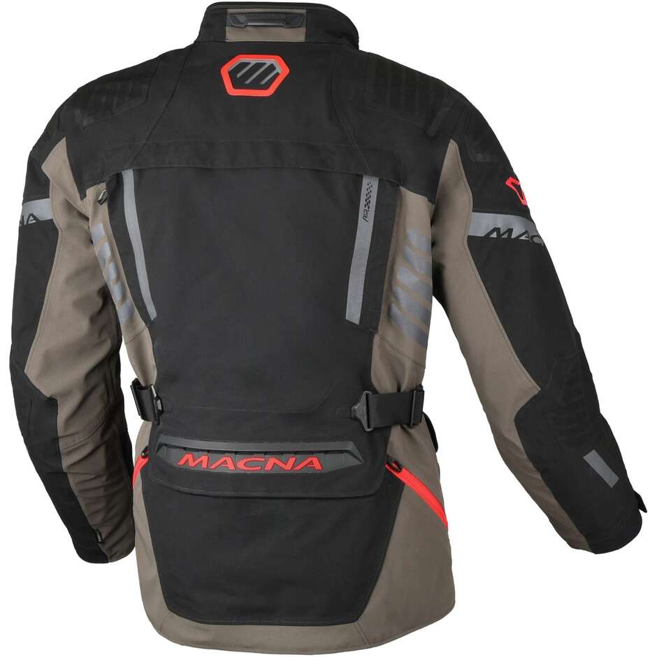 Giacca Moto Macna Ultimax 2.0 Nero Grigio Rosso