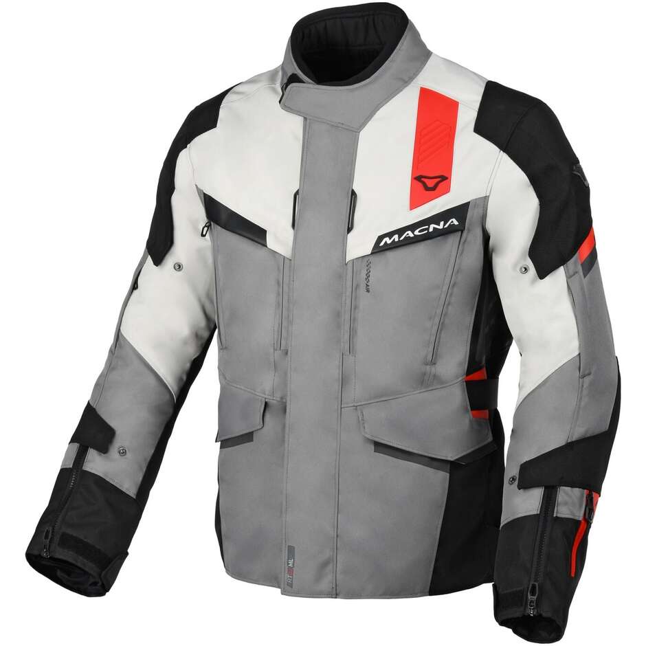 Giacca Moto Zastro Grigio Nero Rosso taglia XL