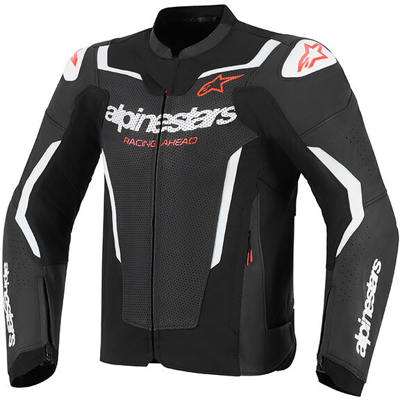 Giacca Moto Pelle GP FORCE V2 Airflow Nero Bianc taglia 58