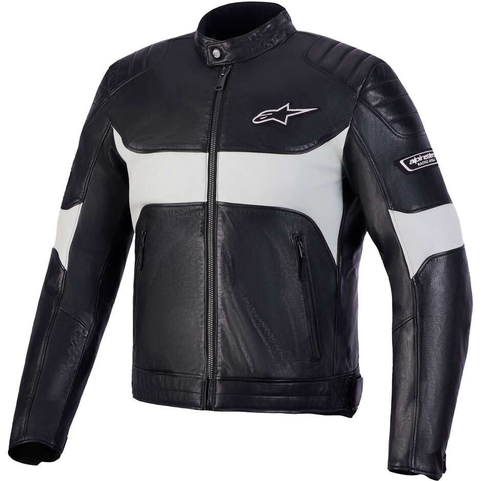 Giacca Moto Pelle Alpinestars REVERN LEATHER JACKET Nero Grigio Metallico