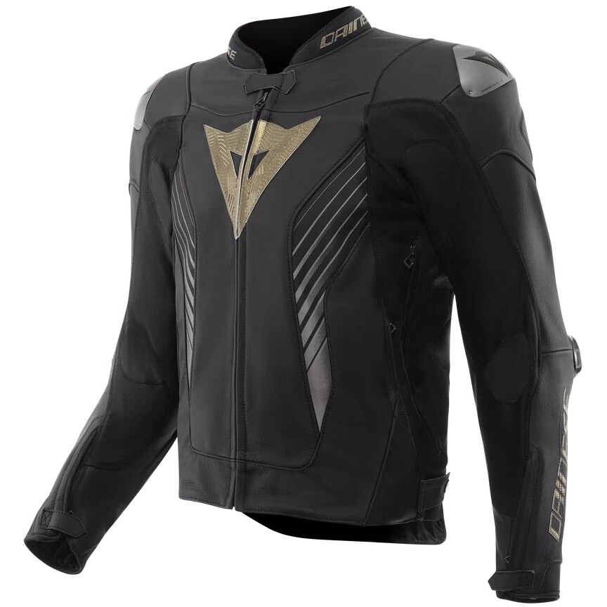 Giacca Moto Pelle Dainese SUPER SPEED 5 Nero Oro