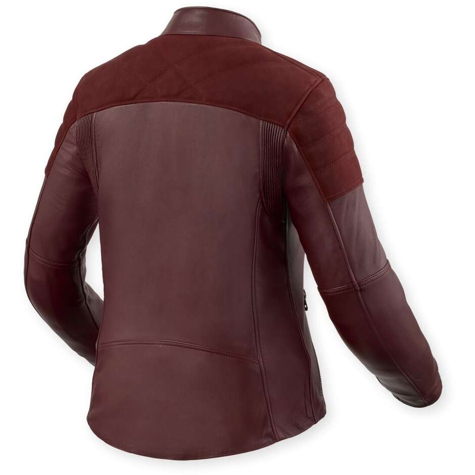 Giacca Moto Pelle Donna Rev'it London Ladies Melanzana