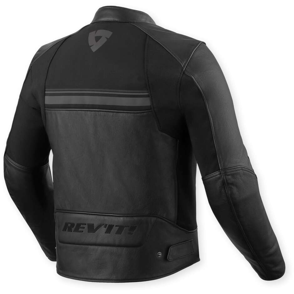Giacca Moto Pelle Rev'it Mile 2 Nero