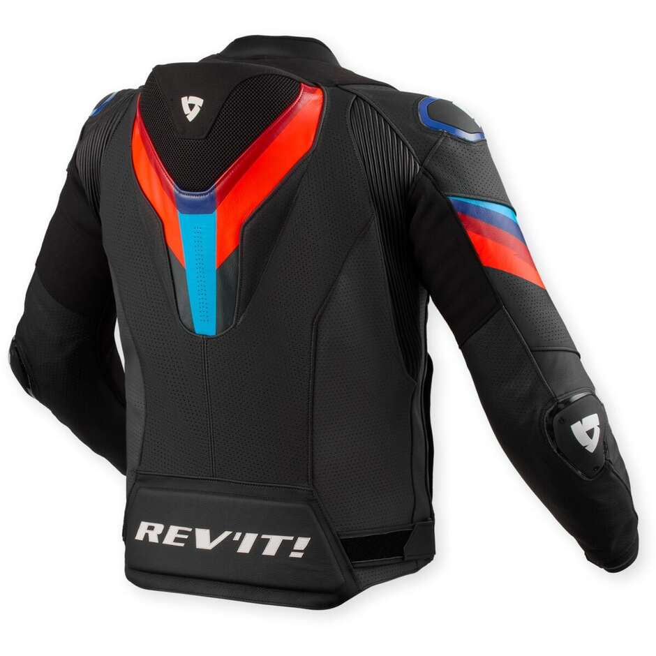 Giacca Moto Pelle Rev'it Quantum 3 Pro Nero Blu