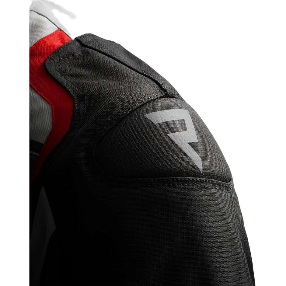Giacca Moto Rebelhorn In Tessuto BORG II Nero Grigio Rosso