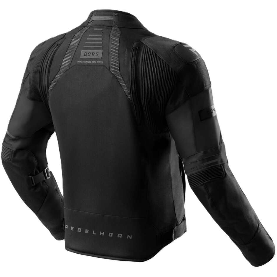 Giacca Moto Rebelhorn In Tessuto BORG II Nero
