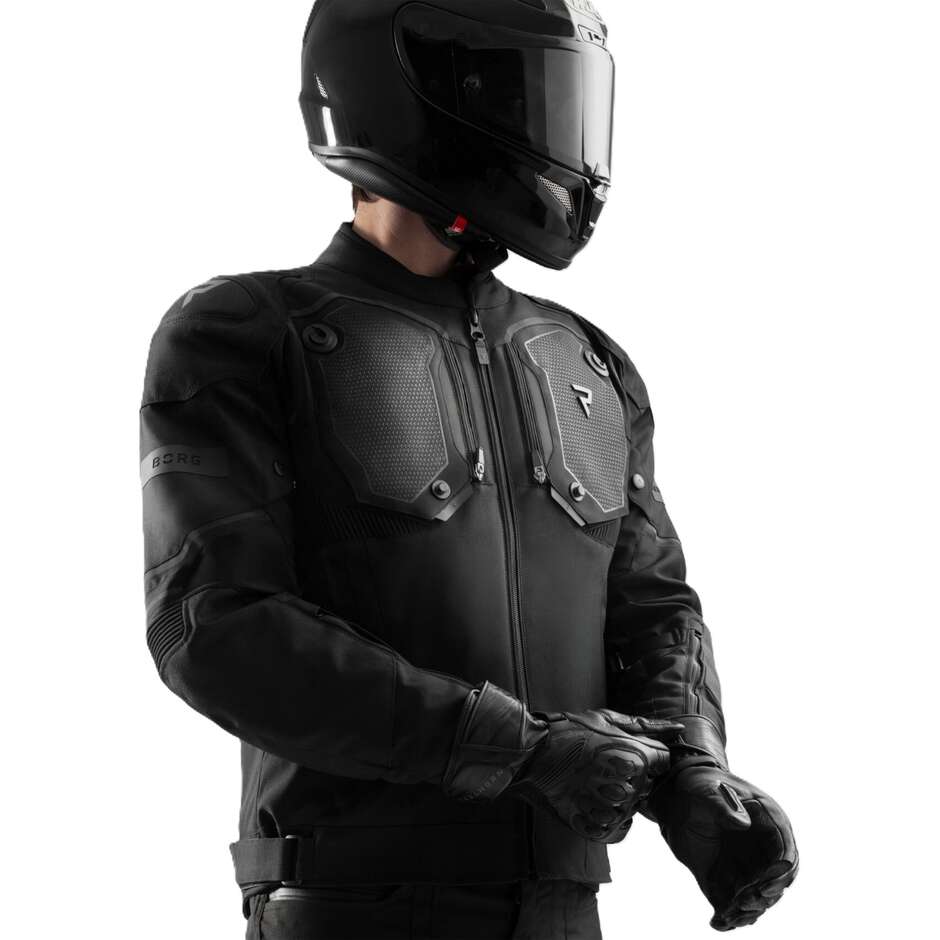 Giacca Moto Rebelhorn In Tessuto BORG II Nero