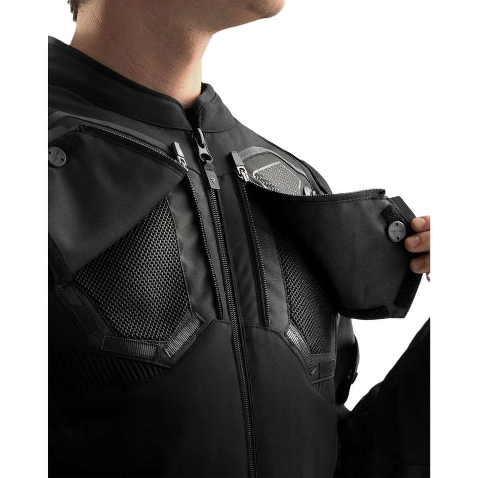 Giacca Moto Rebelhorn In Tessuto BORG II Nero